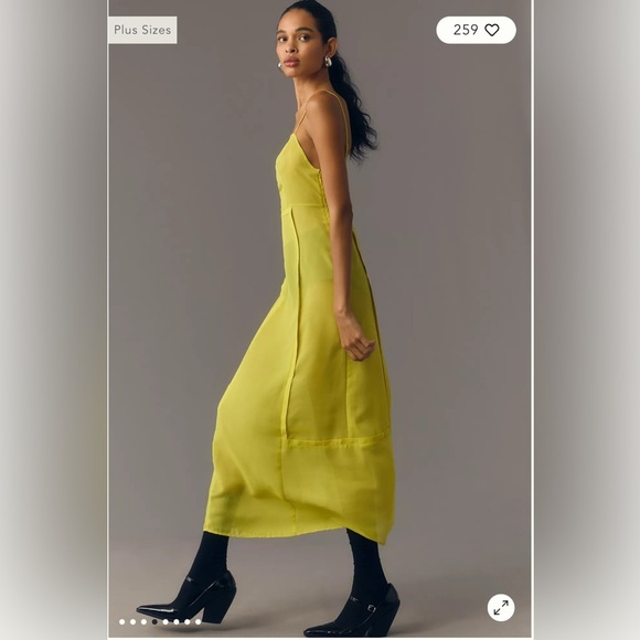 By Anthropologie Sheer Paneled Midi Dress - Picture 2 of 8